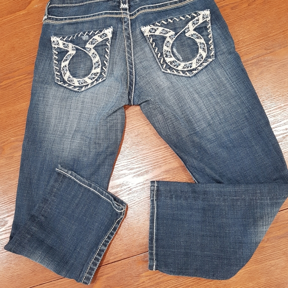 Big Star Distressed Blue Capi Jeans - Picture 3 of 3